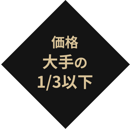 価格大手の1/3以下